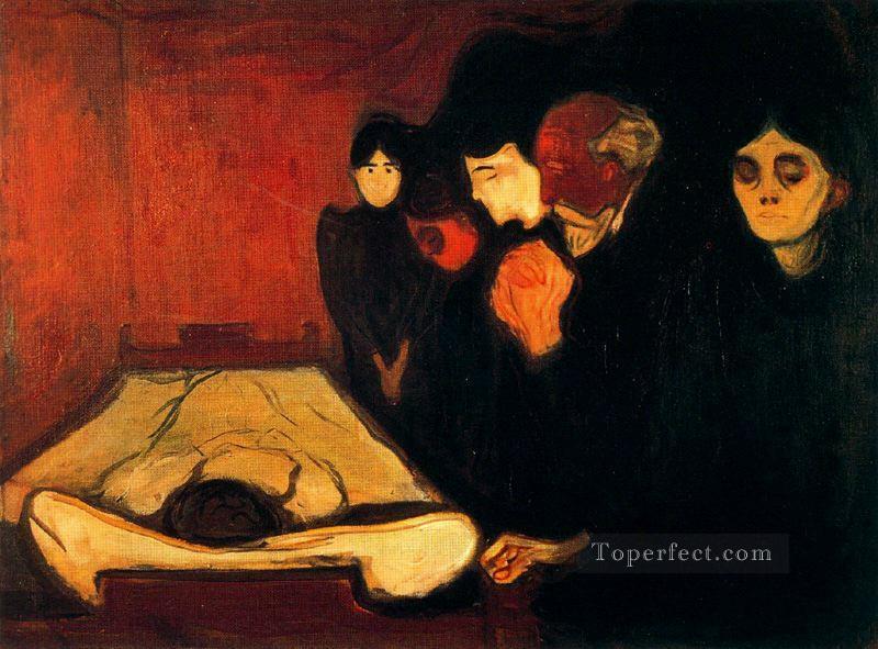 Por la fiebre del lecho de muerte 1893 Edvard Munch Pintura al óleo